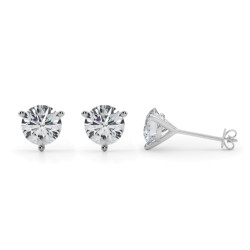 (4 CTTW) 2CT 3PRONG WIRE STUD EARRING